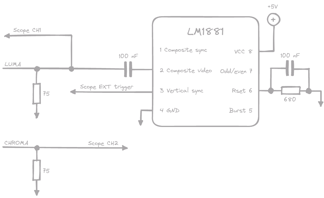 Circuit diagram of the acquisition setup.