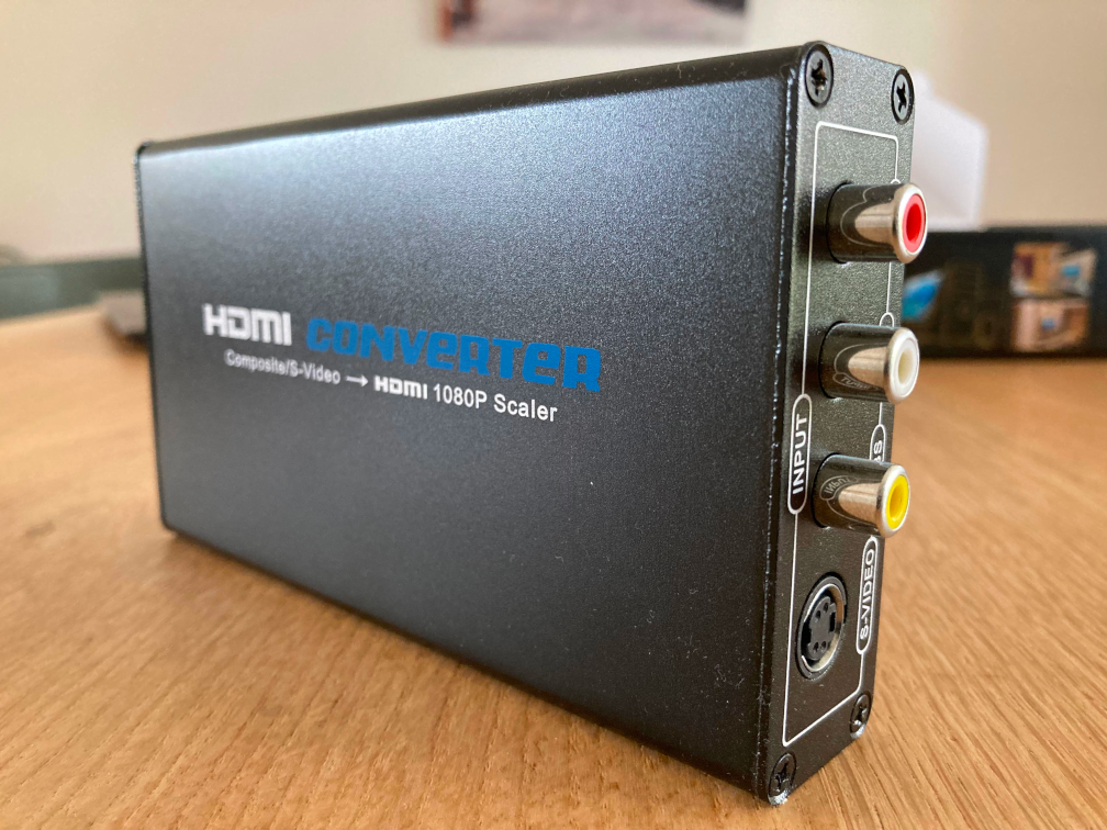 Composite / S-video to HDMI converter.